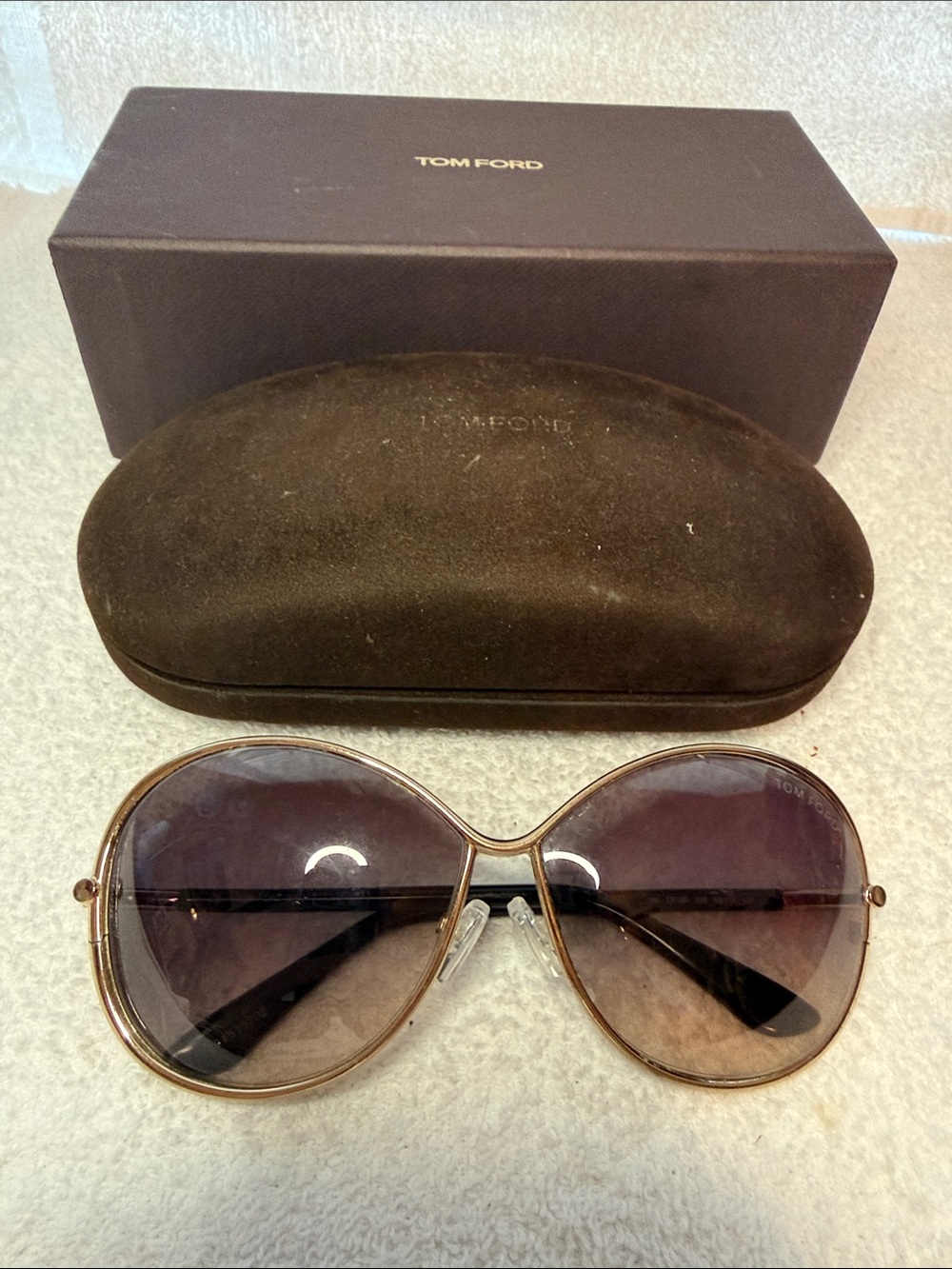 Tom Ford TF180 28B Aviator Sunglasses 62□11 130 Gold  Frames Only Made in Italy